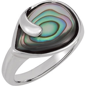 Abalone hot sale stone rings